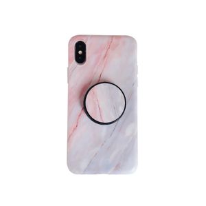 iPhone 11 Pro Max hoesje - Backcover - Marmer - Ringhouder - TPU - Wit