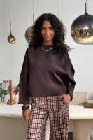 Djoeke scuba sweater - espresso - 13292