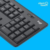 Logitech MK295 Silent Wireless Combo toetsenbord Inclusief muis USB QWERTY Engels Grafiet - thumbnail