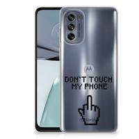 Motorola Moto G62 5G Silicone-hoesje Finger Don&apos;t Touch My Phone