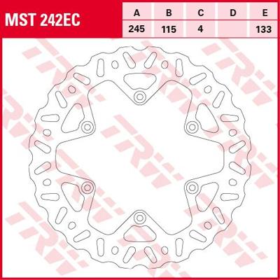TRW Remschijf, remschijven voor de moto, MST242EC