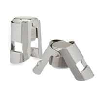 Kinvara Champagne flessenstopper - 2x - RVS - afsluiter - 3,5 x 6 x 5,5 cm - Cava - Prosecco