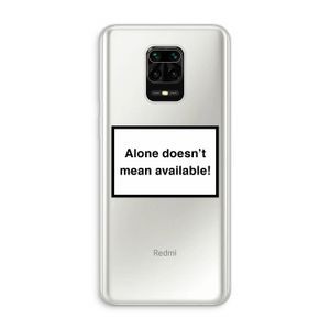 Alone: Xiaomi Redmi Note 10 Lite Transparant Hoesje