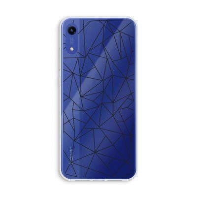 Geometrische lijnen zwart: Honor Play 8A Transparant Hoesje