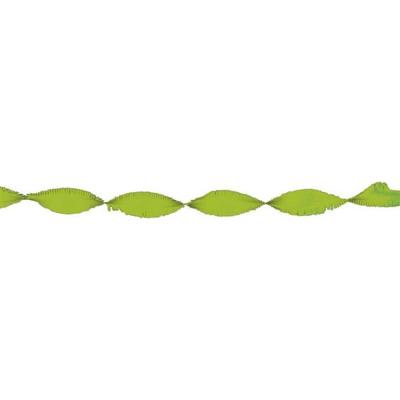 Crepe papier slinger - 3x - lime groen - 6 meter - feestartikelen en versiering