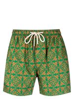 PENINSULA SWIMWEAR short de bain à imprimé géométrique - Vert - thumbnail