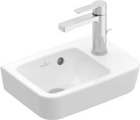 Villeroy & Boch O.Novo Fontein Zonder Overloop Bak Links Kraangat Rechts 36x25x14,5 cm Wit CeramicPlus
