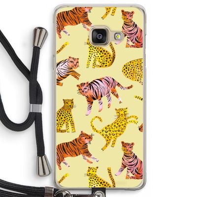 Cute Tigers and Leopards: Samsung Galaxy A3 (2016) Transparant Hoesje met koord