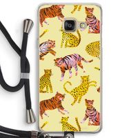 Cute Tigers and Leopards: Samsung Galaxy A3 (2016) Transparant Hoesje met koord