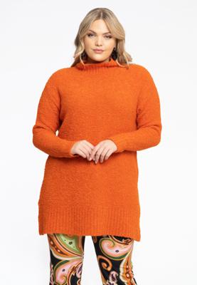 Yoek Pullover High Neck Teddy | Oranje | Maat 54/56