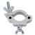 Showtec Half Coupler 300 kg 50 mm TÜV gecertificeerd zilver
