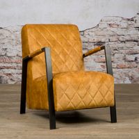 Tower Living Fauteuil 'Villa' Velvet, kleur Geel