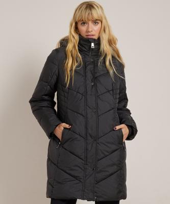 lange jas met gestept design lange jas met gestept design