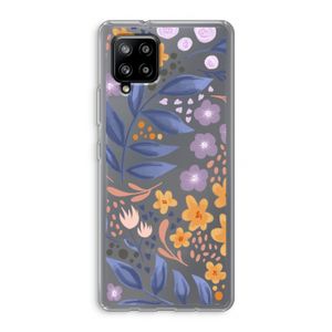 Flowers with blue leaves: Samsung Galaxy A42 5G Transparant Hoesje