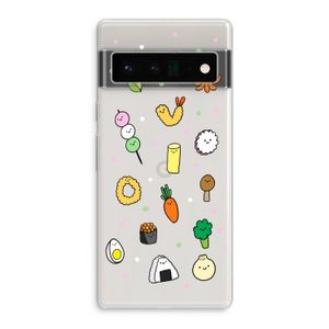 Happy bento friends: Google Pixel 6 Pro Transparant Hoesje