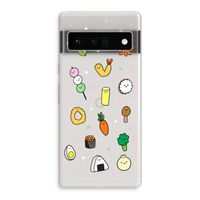 Happy bento friends: Google Pixel 6 Pro Transparant Hoesje