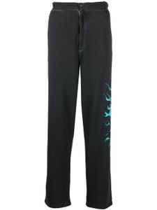Roberto Cavalli pantalon droit à imprimé graphique - Noir