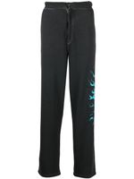 Roberto Cavalli pantalon droit à imprimé graphique - Noir