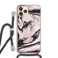 Roze stroom: iPhone 11 Pro Max Transparant Hoesje met koord