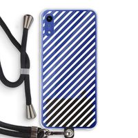 Strepen zwart-wit: Honor Play 8A Transparant Hoesje met koord