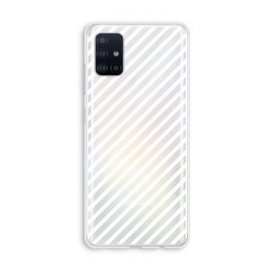 Strepen zwart-wit: Galaxy A51 4G Transparant Hoesje