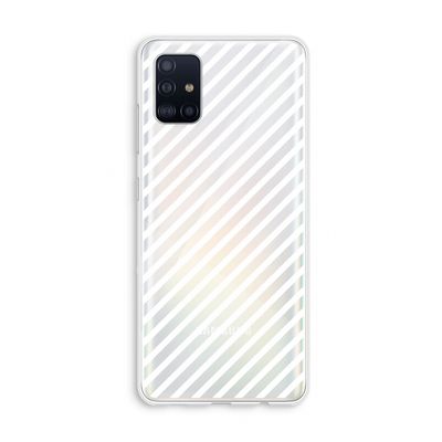 Strepen zwart-wit: Galaxy A51 4G Transparant Hoesje