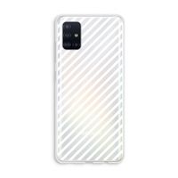 Strepen zwart-wit: Galaxy A51 4G Transparant Hoesje