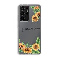 Zonnebloemen: Samsung Galaxy S21 Ultra Transparant Hoesje