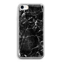 Zwart Marmer 2: iPhone SE 2020 Transparant Hoesje