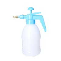 Plantenspuit met hoge druk sproeier/vernevelaar - kunststof - 1 liter - blauw/wit - 28 cm