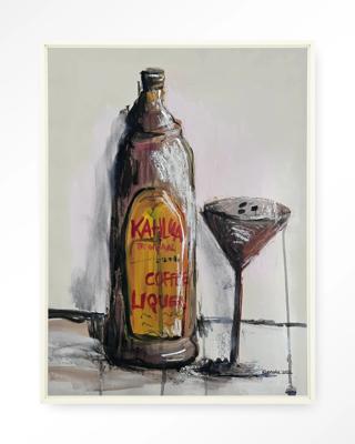 Urban Cotton Wandkleed 'Friday Night' 110 x 145cm in Floating Frame - off white
