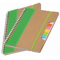 Pakket van 2x stuks schoolschriften/collegeblokken A5 groen