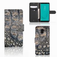Samsung Galaxy J6 2018 | Telefoonhoesje | Met pasjeshouder | Krokodillenprint