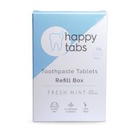 Happy Tabs Tandpasta Tabletten Fresh Mint met Fluoride Navulling - thumbnail