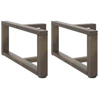 Salontafelpoten 2 st T-vormig 70x25x(30-31) cm staal naturel
