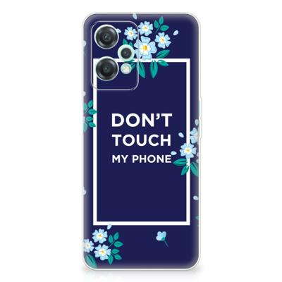 OnePlus Nord CE 2 Lite Silicone-hoesje Flowers Blue DTMP OnePlus Nord CE 2 Lite Silicone-hoesje Flowers Blue DTMP