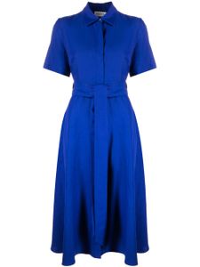 P.A.R.O.S.H. belted short-sleeve shirt dress - Bleu