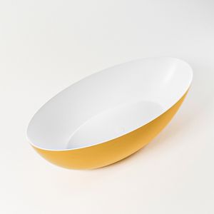Vrijstaand bad Mondiaz Float | 170x80 cm | Solid surface | Ovaal | Ocher - Talc
