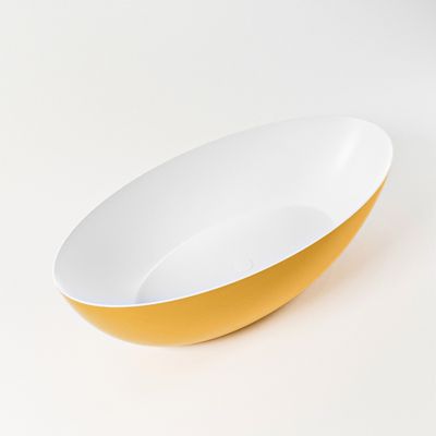 Vrijstaand bad Mondiaz Float | 170x80 cm | Solid surface | Ovaal | Ocher - Talc
