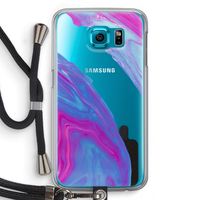 Zweverige regenboog: Samsung Galaxy S6 Transparant Hoesje met koord