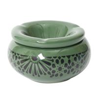 Storm Asbak Marrakesh - Kunststeen - D8 x H5 cm - groen - voor binnen/balkon/serre