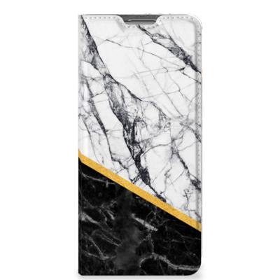 OPPO Find X5 | Standcase | Marmer Wit Zwart - Origineel Cadeau Man