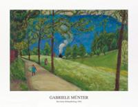 Kunstdruk Gabriele Münter - Der letzte Schnauferlzug 1924 90x70cm