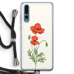 Red poppy: Huawei P20 Pro Transparant Hoesje met koord