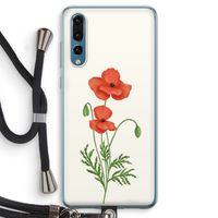 Red poppy: Huawei P20 Pro Transparant Hoesje met koord