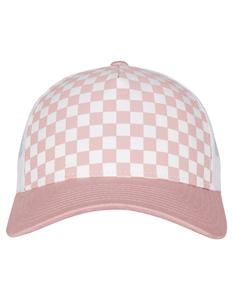 Flexfit FX6506CB Checkerboard Retro Trucker - Lightrose/White - One Size