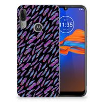 Motorola Moto E6 Plus TPU bumper Feathers Color