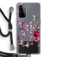 Mooie bloemen: OnePlus 9 Pro Transparant Hoesje met koord