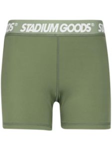 STADIUM GOODS® short de cyclisme Biker à logo imprimé - Vert