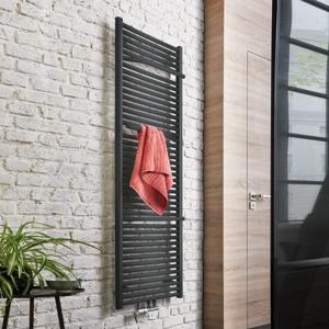 Handdoekradiator HSK Line Plus| 60x177.5 cm | CV en/of electrische werking | Grafiet-zwart